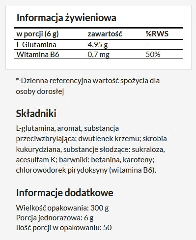 L-Glutamine 300g (Black Currant) Packaging status original