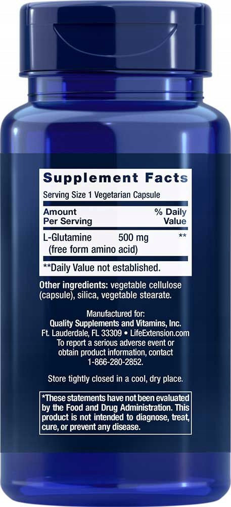L-Glutamine 500 mg, 100 caps. Life Extension EAN (GTIN) 737870345107