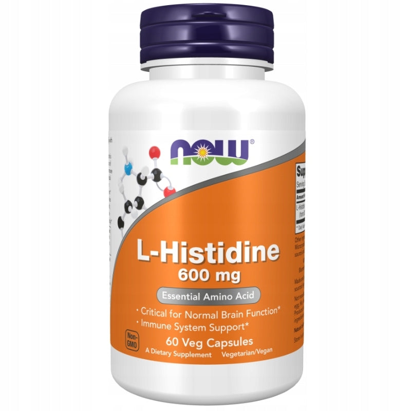 L-Histidine 600mg 60 caps. NOW FOODS