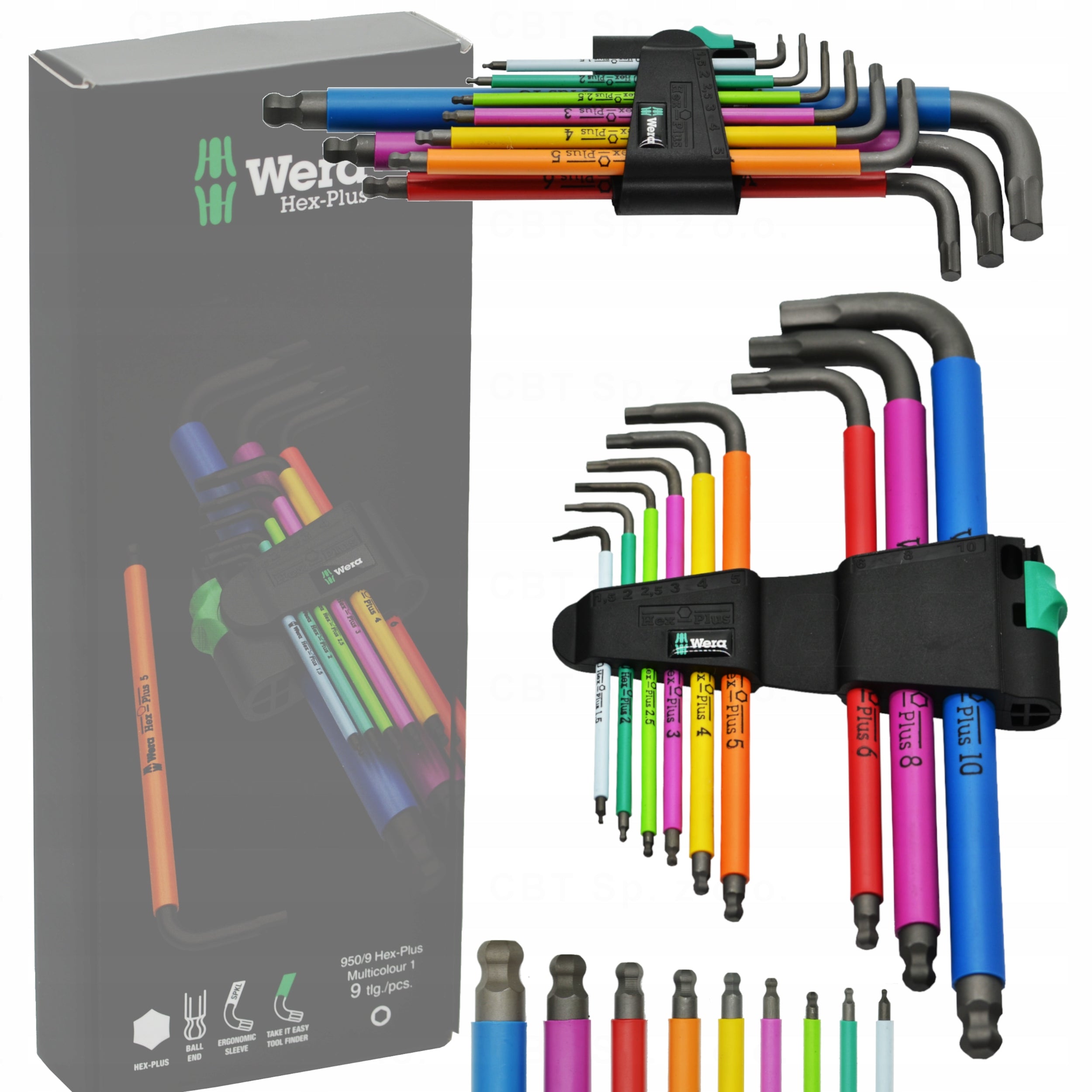 L-KEY SET ALLEN KEYS WITH BALL 1.5-10 mm WERA 073593