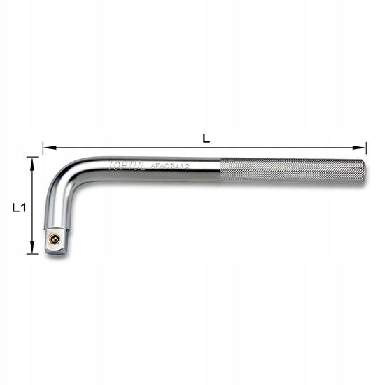 L-KNOB FOR 3/4" PIPE SOCKETS 95x455 MM TOPTUL AFAO2418 Manufacturer code AFAO2418