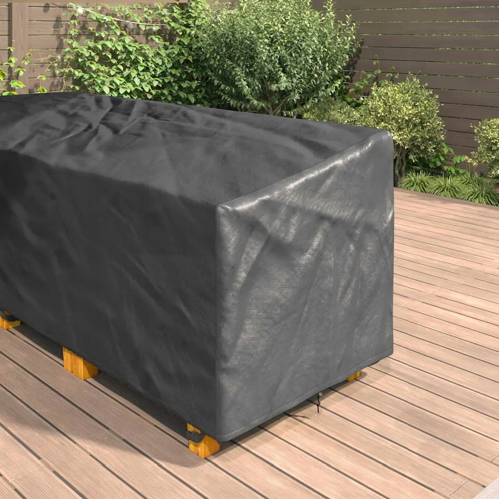 L-Shaped Protective Cover for Outdoor Furniture, Black, Waterproof, U Product width 1 cm