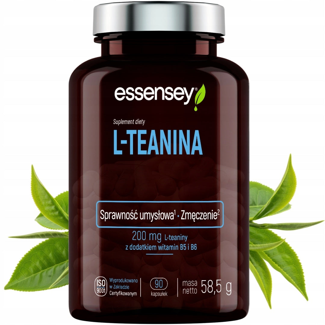 L-THEANINE 98% Strong Extract 90 Days Nerve Fatigue Mind + Vitamin B5, B6