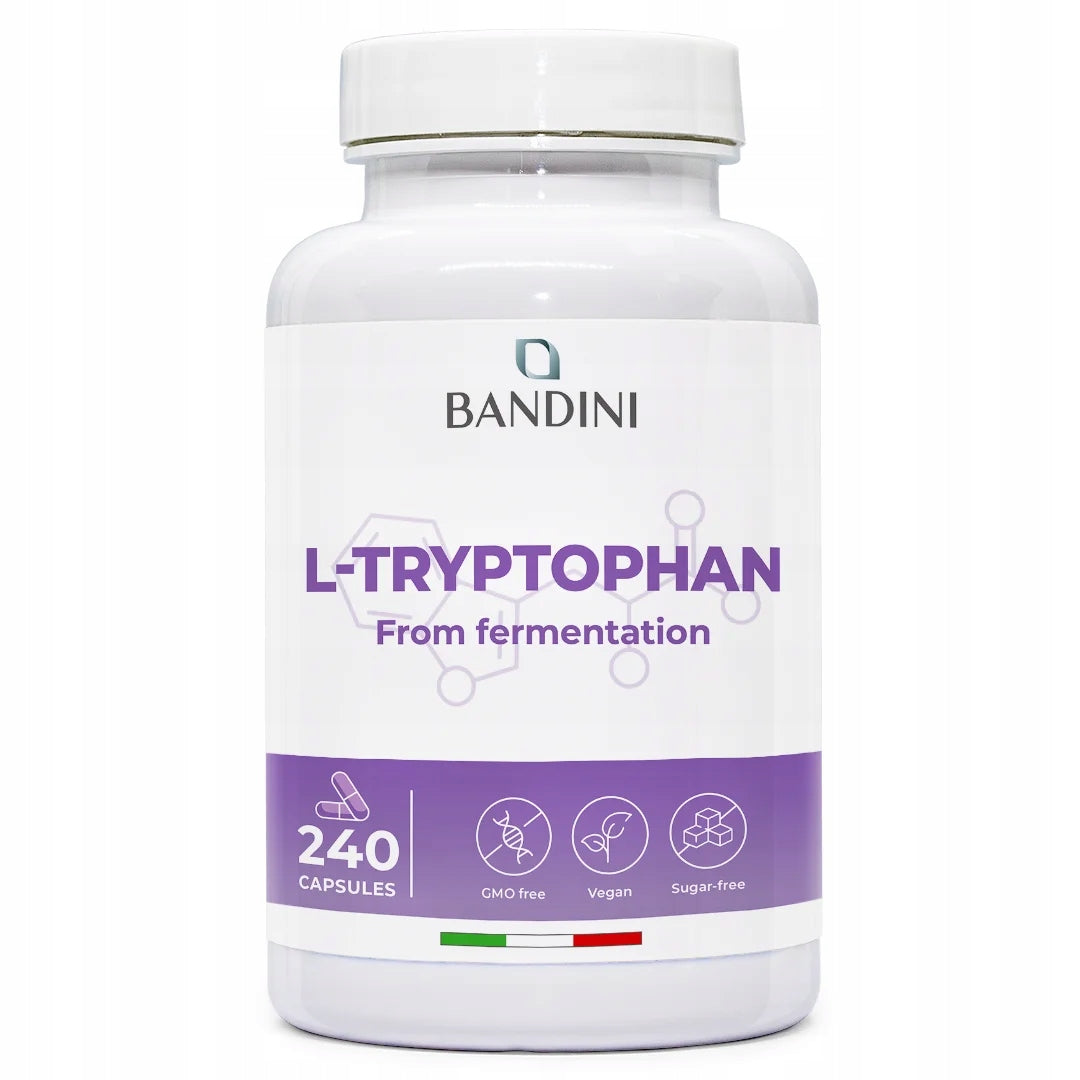 L-Tryptophan 500mg, Supplement for sleep quality improvement, 240 capsules