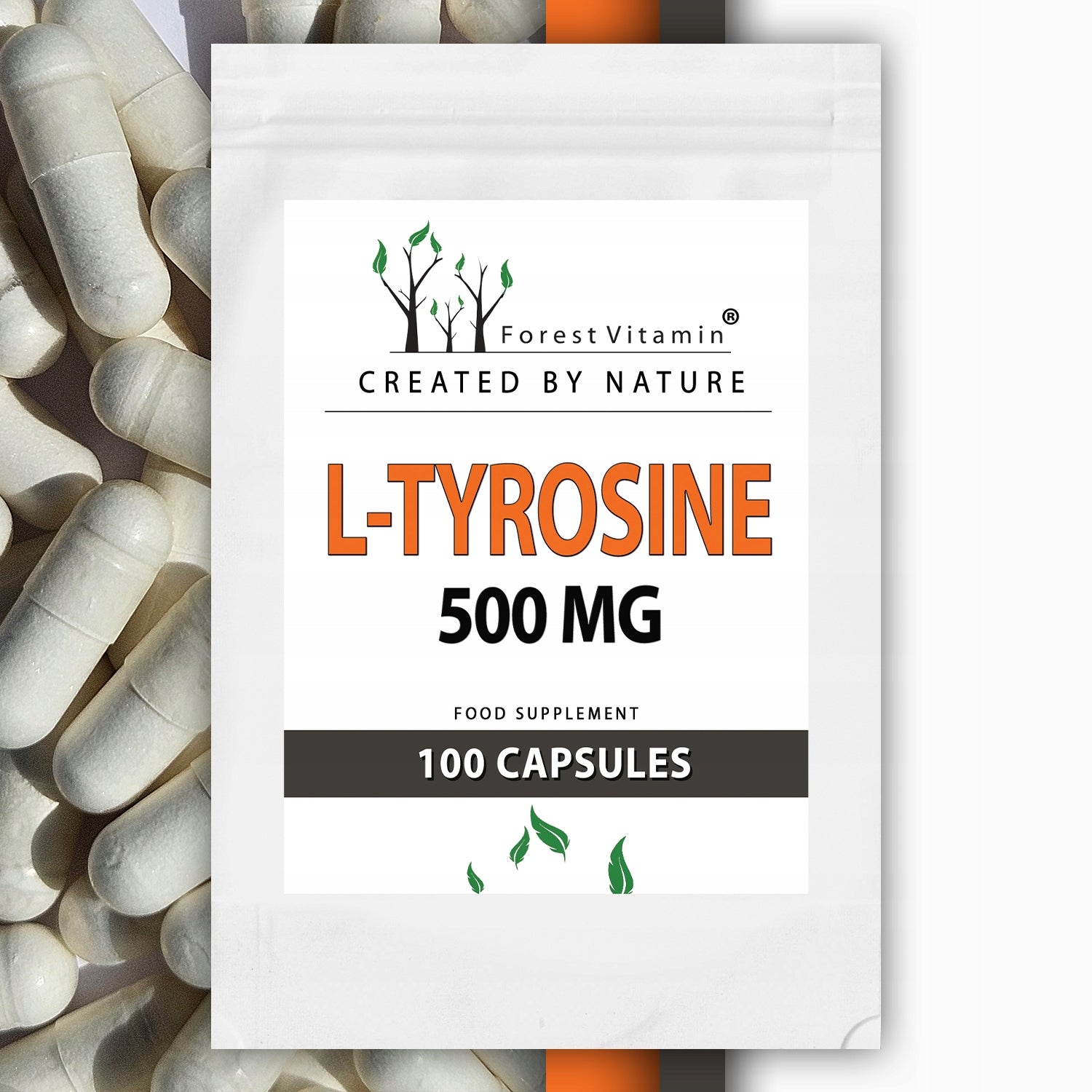 L-Tyrosine 100caps 500mg AMINO ACIDS MEMORY FOCUS CONCENTRATION