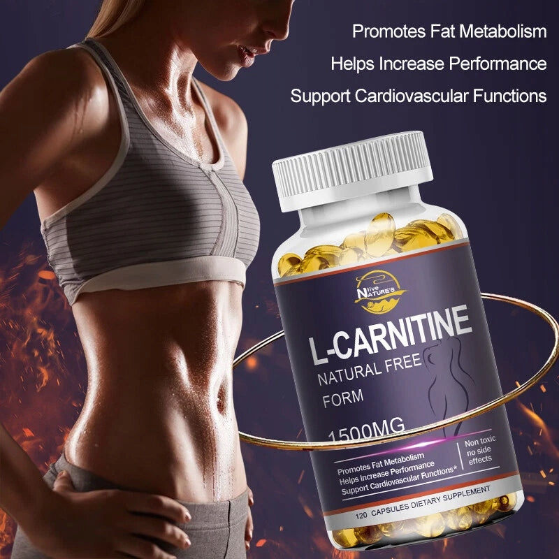 L-carnitine capsules – abdominal fat burner, endurance, antio Packaging status original