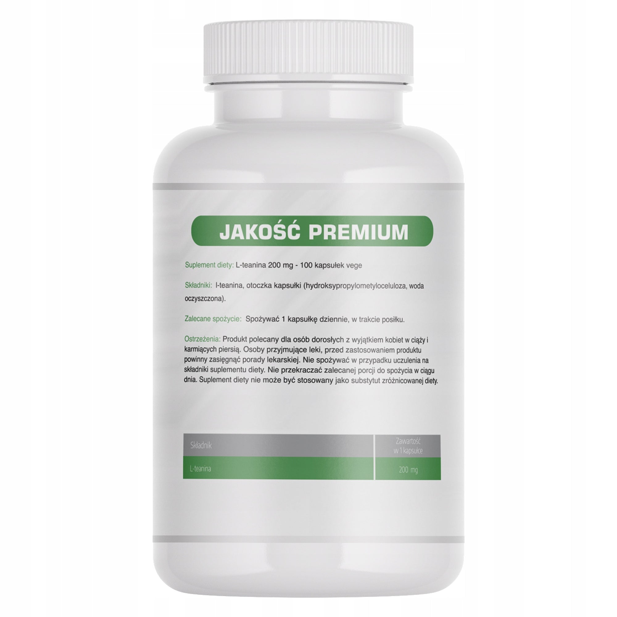 L-theanine - 200 mg AMINO ACID - Support for athletes 100 kaps. vege Manufacturer code L-teanina - 200 mg AMINOKWAS