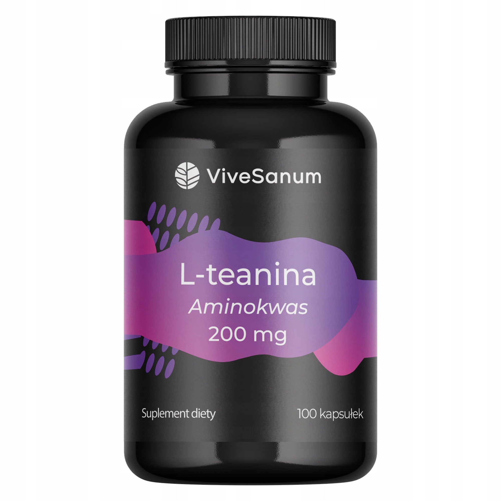 L-theanine - 200 mg AMINO ACID - Support for athletes 100 kaps. vege Packaging status original