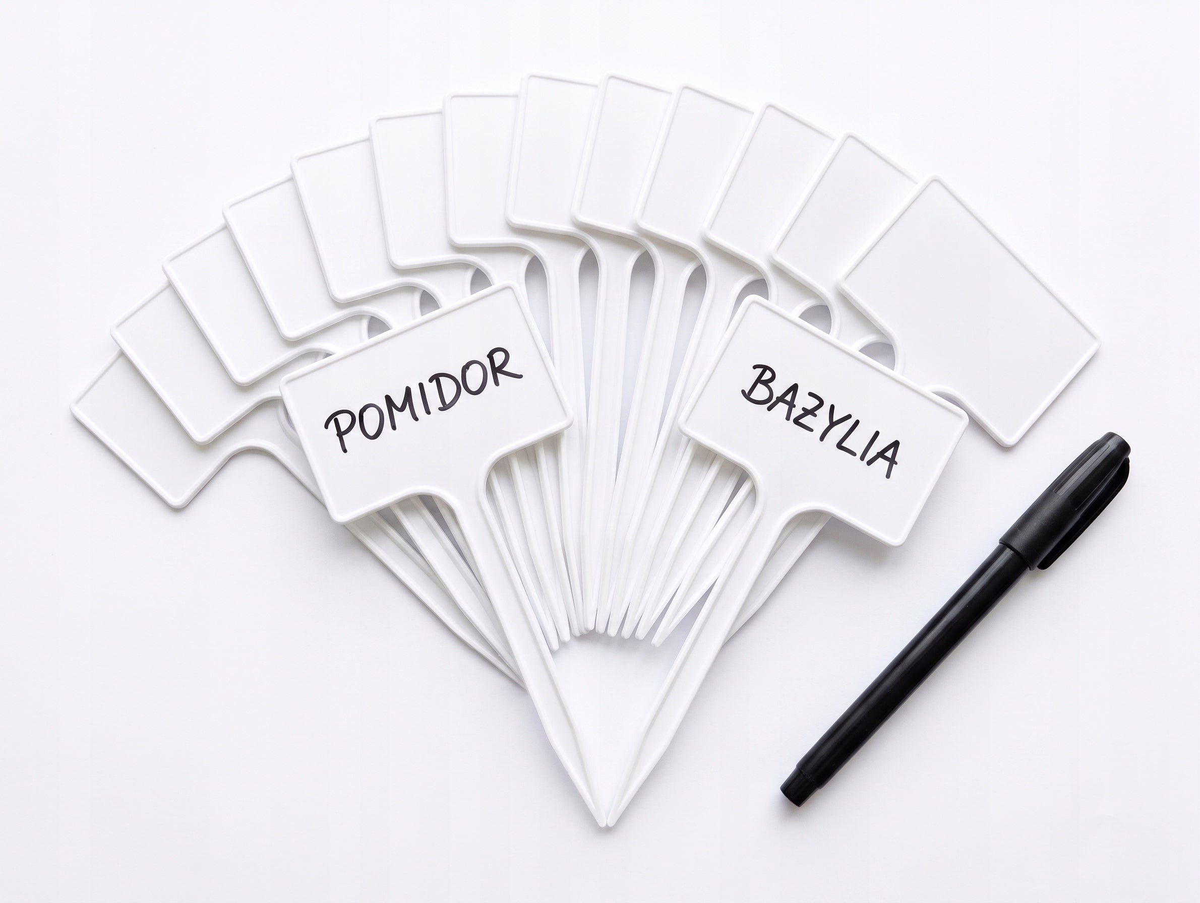 LABEL PLATES FOR VEGETABLE PLANTS CULTIVATION MARKING WHITE 50 pcs.
