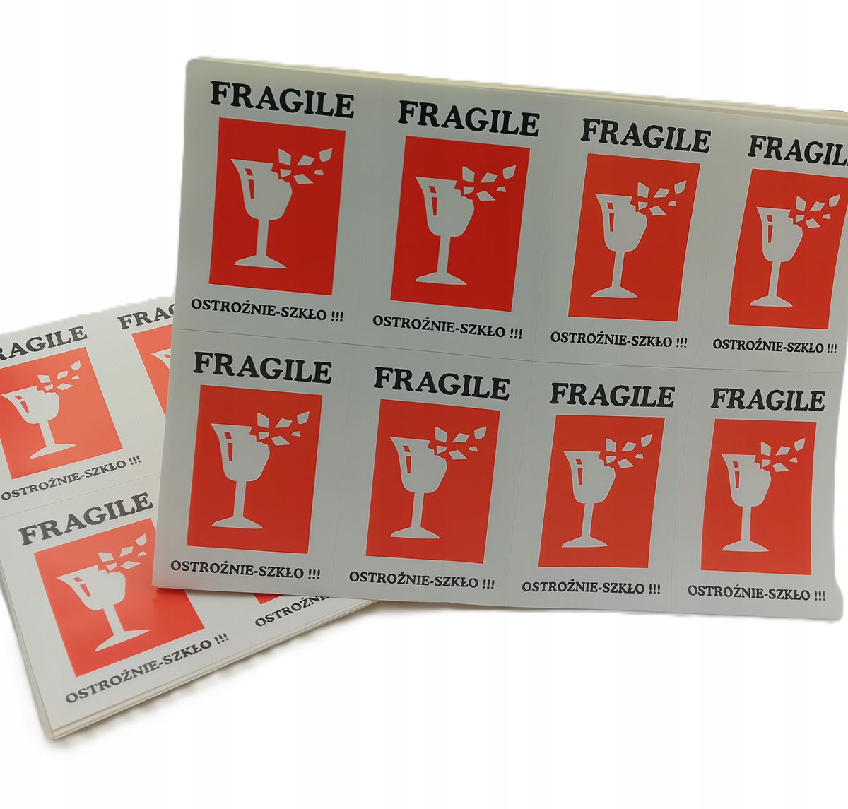 LABEL STICKER FRAGILE CAREFULLY GLASS SHEET 1000 PIECES Brand GCG GROUPE