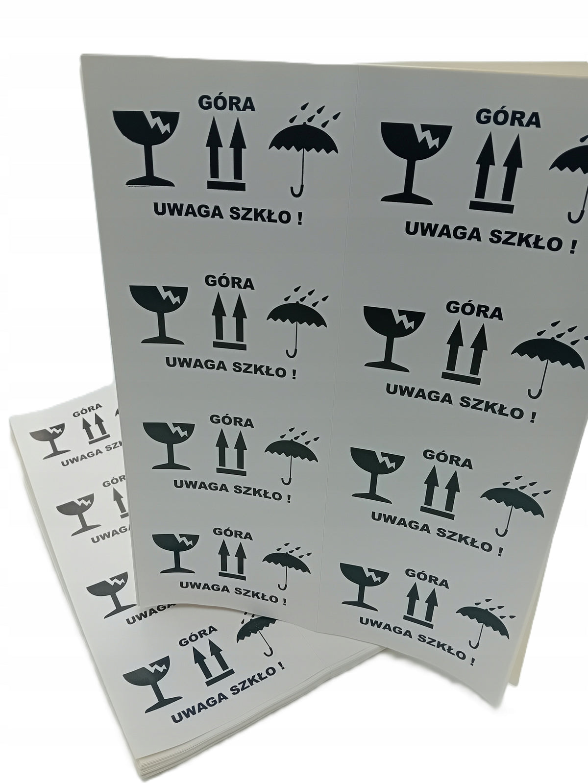 LABEL STICKER TOP ATTENTION GLASS SHEET 1000 PIECES Brand GCG GROUPE