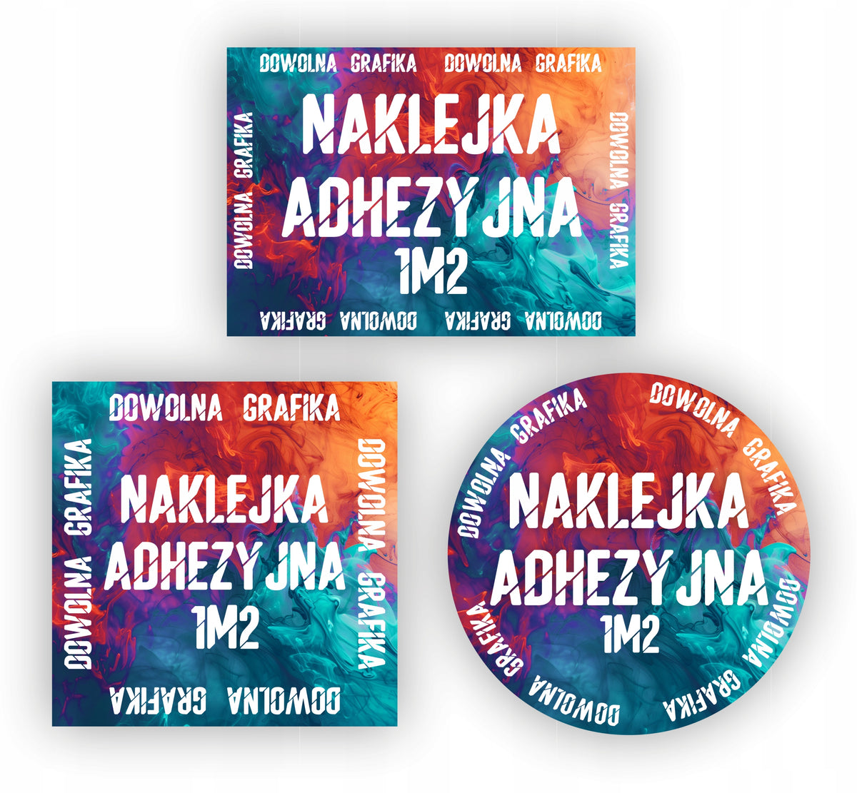 LABEL STICKERS FOR GLASS WITH LOGO ANY SHAPE ADVERTISING ADHESIVE 1M2