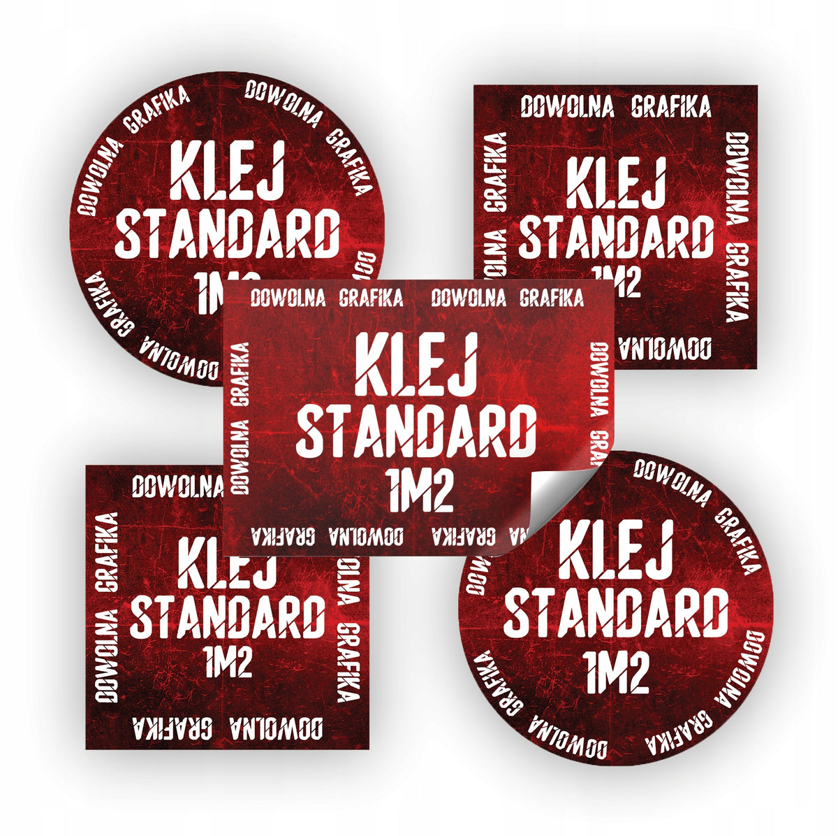 LABEL STICKERS WITH YOUR LOGO ANY SHAPE ADVERTISING COLORFUL 1M2