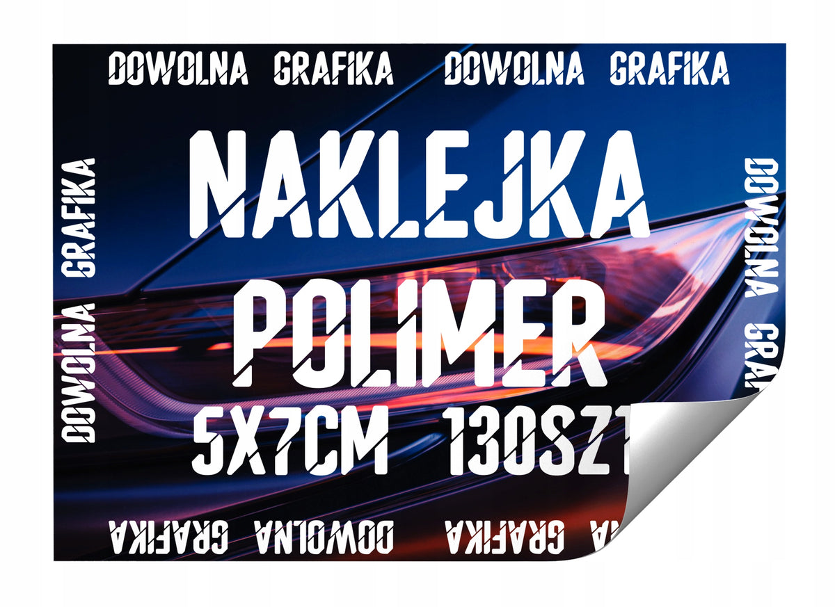LABEL STICKERS WITH YOUR LOGO POLYMER ADVERTISING RECTANGLE 5X7CM 130PCS