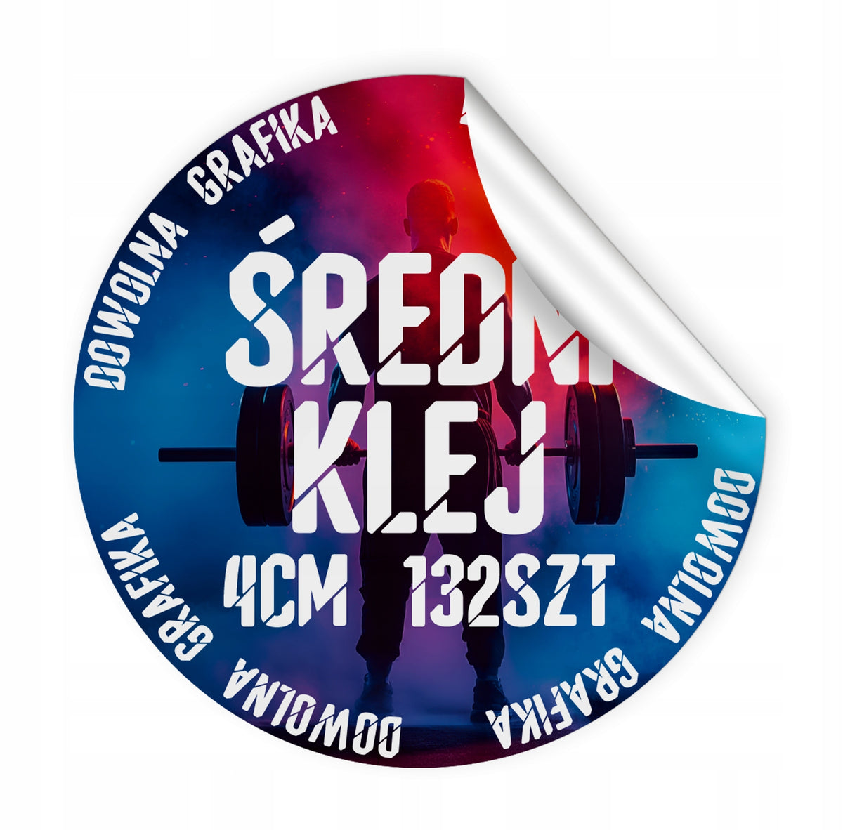 LABEL STICKERS WITH YOUR LOGO ROUND ADVERTISING MEDIUM GLUE 4CM 132PCS