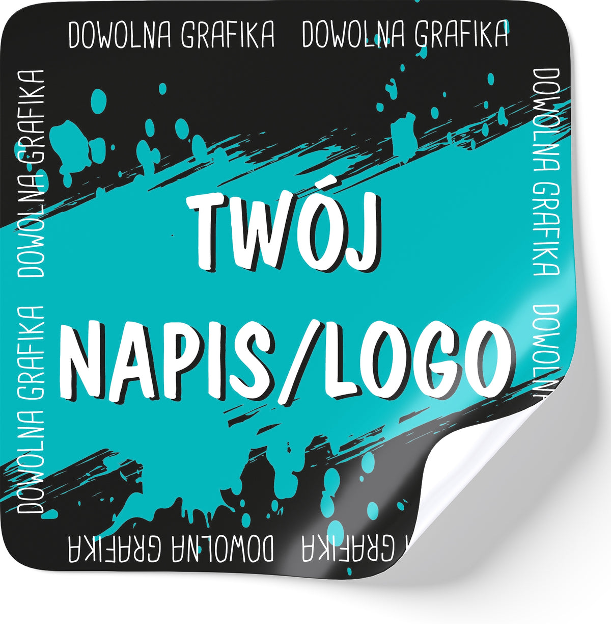 LABEL STICKERS WITH YOUR LOGO SQUARE ADVERTISING COLORFUL 5CM 162PCS Manufacturer code KW-5-162