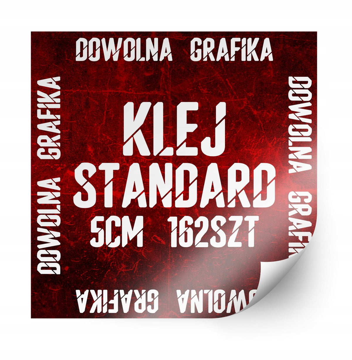 LABEL STICKERS WITH YOUR LOGO SQUARE ADVERTISING COLORFUL 5CM 162PCS