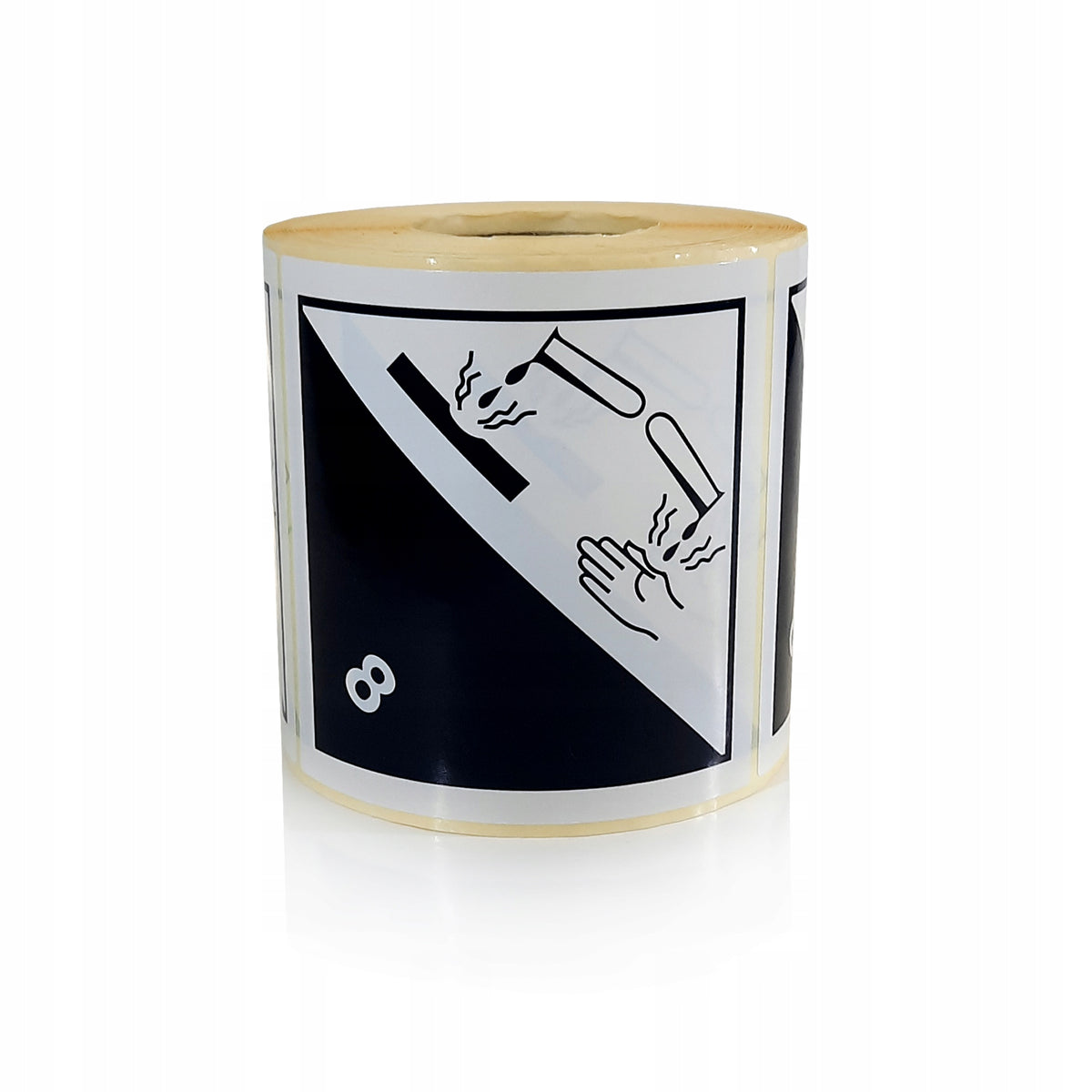 LABELS -CORROSIVE MATERIALS - CLASS 8 10X10CM 500PCS