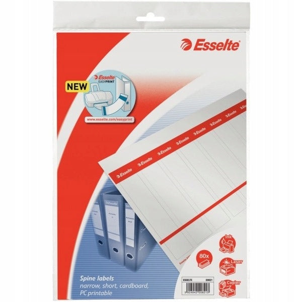 LABELS FOR NARROW SLIP-ON BINDERS
