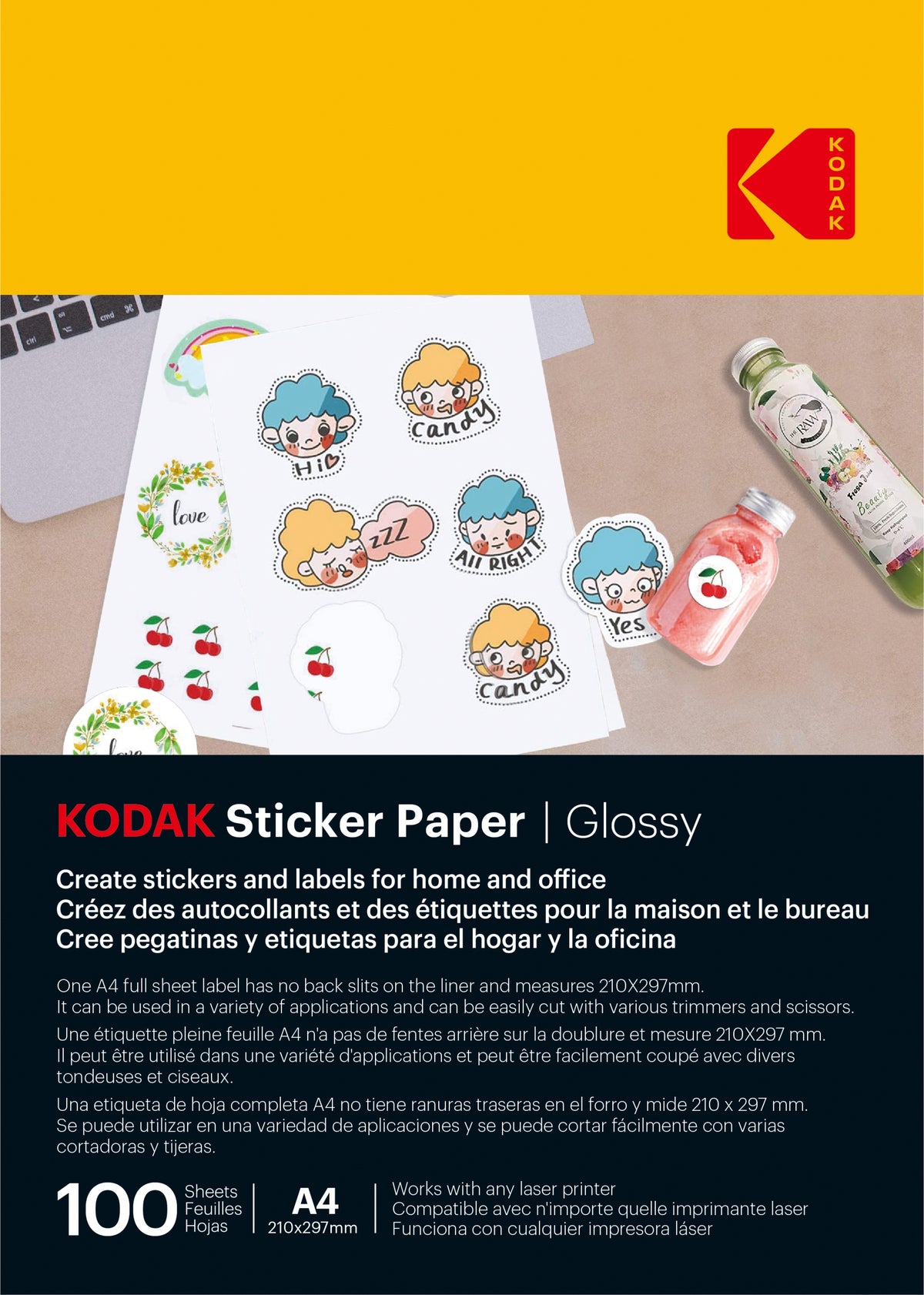 LABELS KODAK SELF-ADHESIVE A4 100 pcs TOP QUALITY