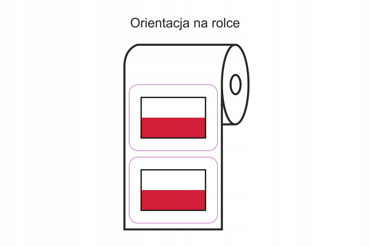 LABELS PAPER FLAG STICKER 20X15 1000 PCS FLAG Polish NEW PRICE Packaging status original