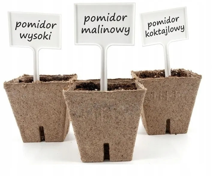 LABELS PLATES FOR DESCRIBING PLANTS, GARDEN FOR FLOWERS, MARKER, 50 pcs. Color white