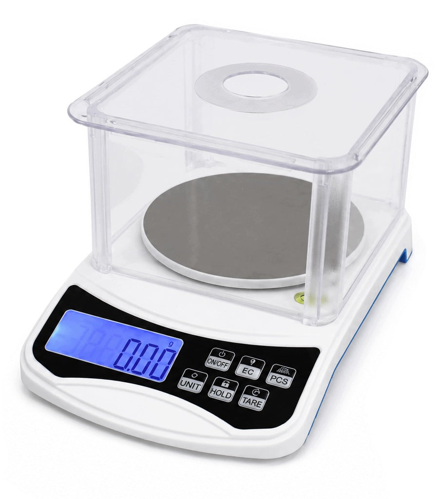 LABORATORY SCALE COUNTING PRECISE JEWELERY 1KG 1000g /0,01g WITH COVER