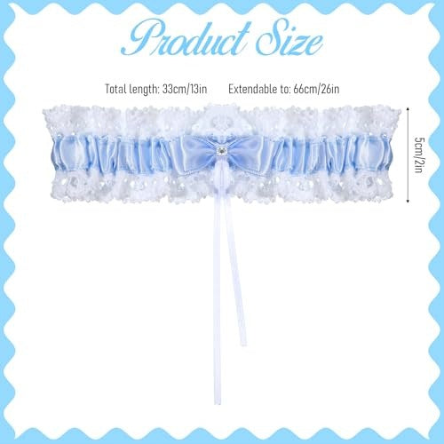 LACE GARTERS BLUE BRIDE ELASTIC BOW for home Manufacturer code SWC5908151212912