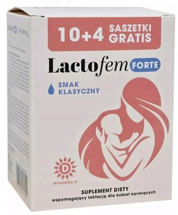 LACTOFEM Forte supports lactation classic taste 14 sachets