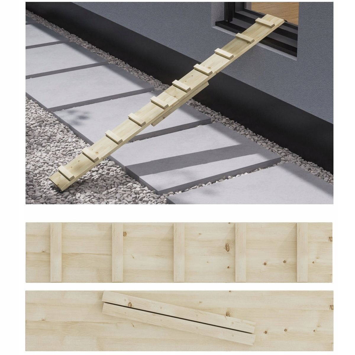 LADDER STAIRS FOR CAT COMING OUT WOOD 2,4M