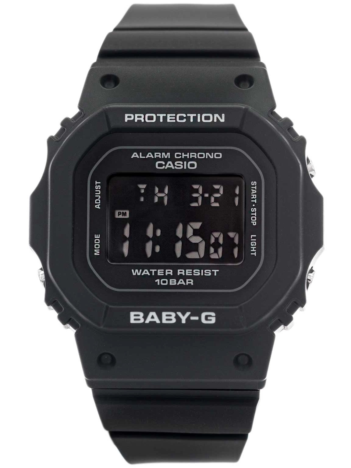 LADIES WATCH CASIO BGD-565U-1ER BABY-G BLACK 100M ALARM DATE STOPWATCH Packaging status original