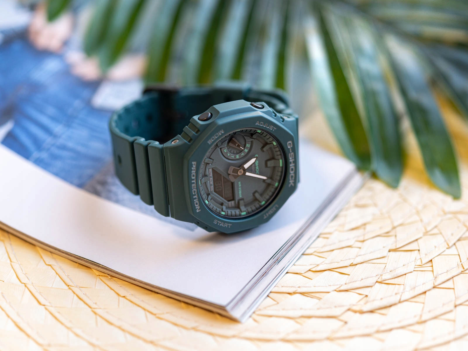 LADIES WATCH CASIO GMA-S2100GA-3AER G-SHOCK GREEN STOPWATCH TIMER ALARM Packaging status original