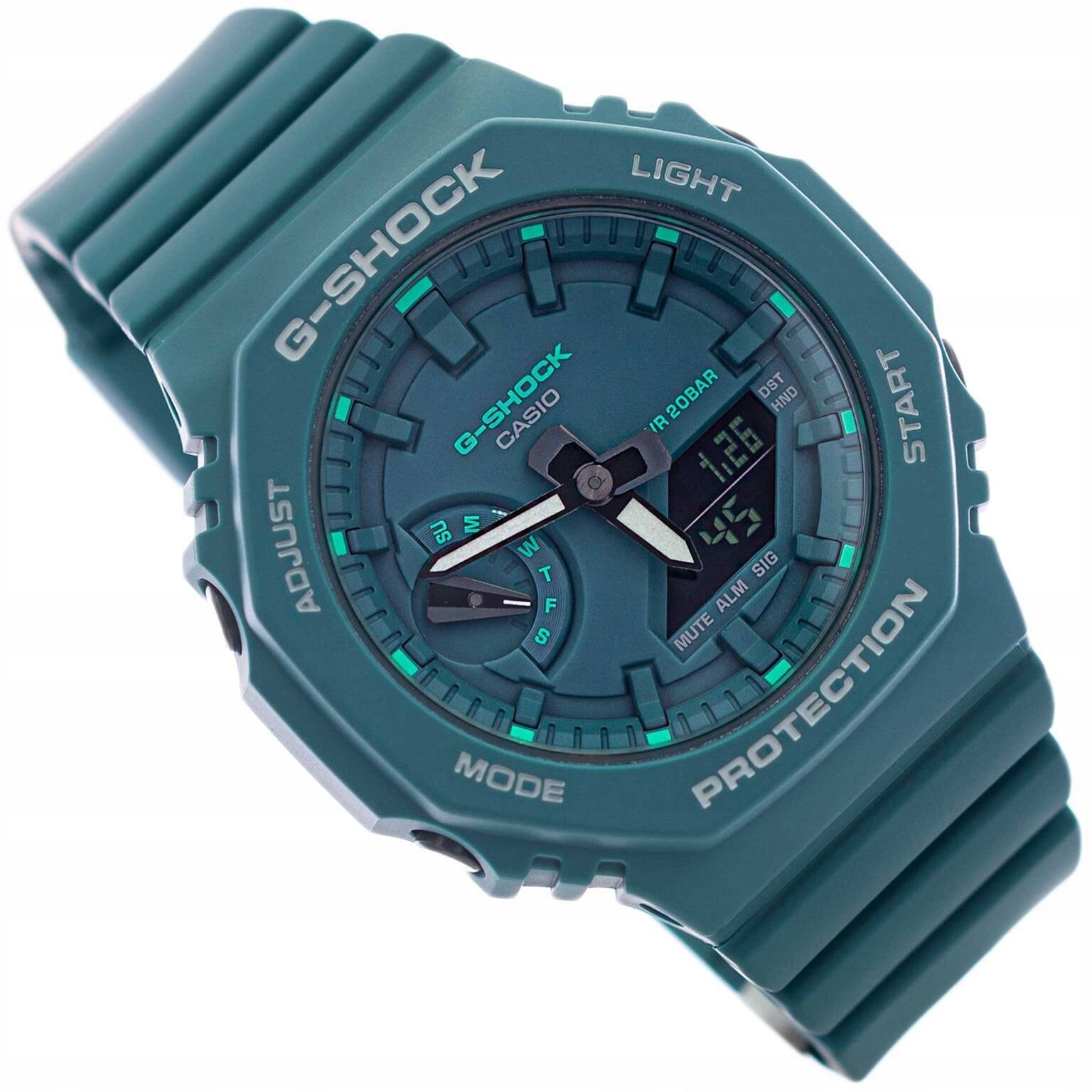 LADIES WATCH CASIO GMA-S2100GA-3AER G-SHOCK GREEN STOPWATCH TIMER ALARM