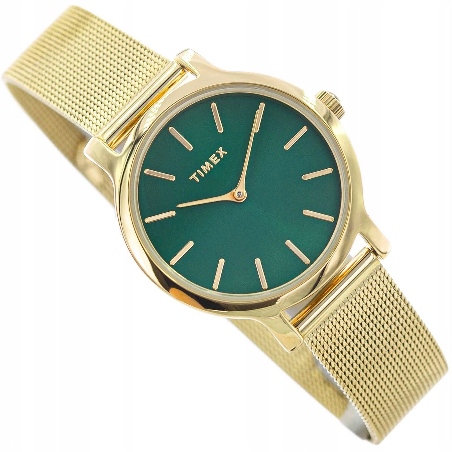 LADIES WATCH TIMEX TW2W87300 TRANSCEND GOLD MESH STLOWY