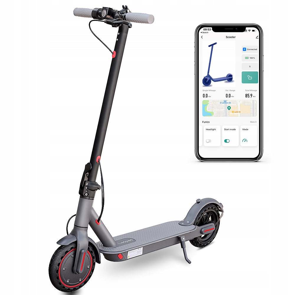 LADPED LP80 350W Folding Electric Scooter, 8.5" Lightweight Design,Black