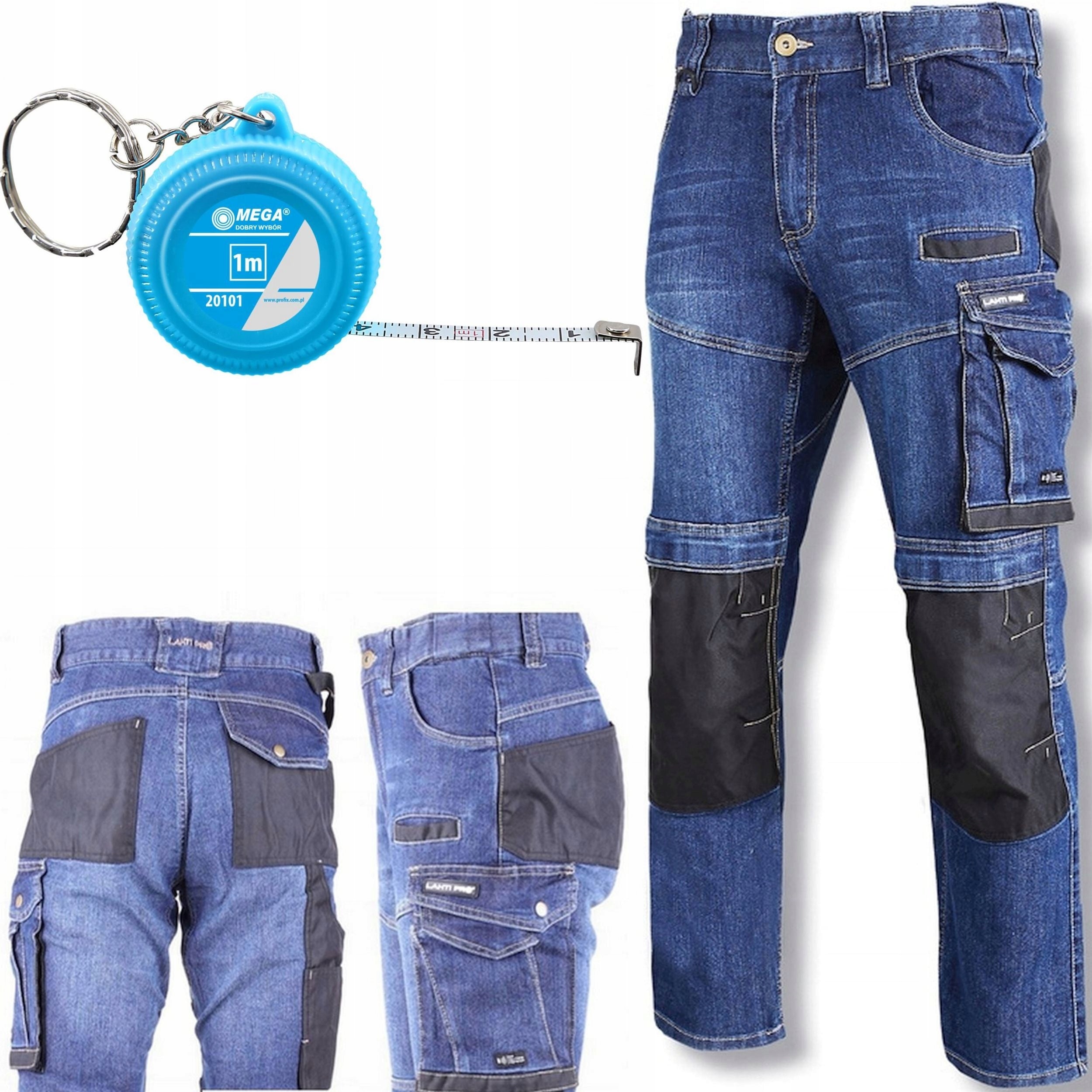 LAHTI PRO Elastic denim work trousers with stretch 340g/m2 r. S