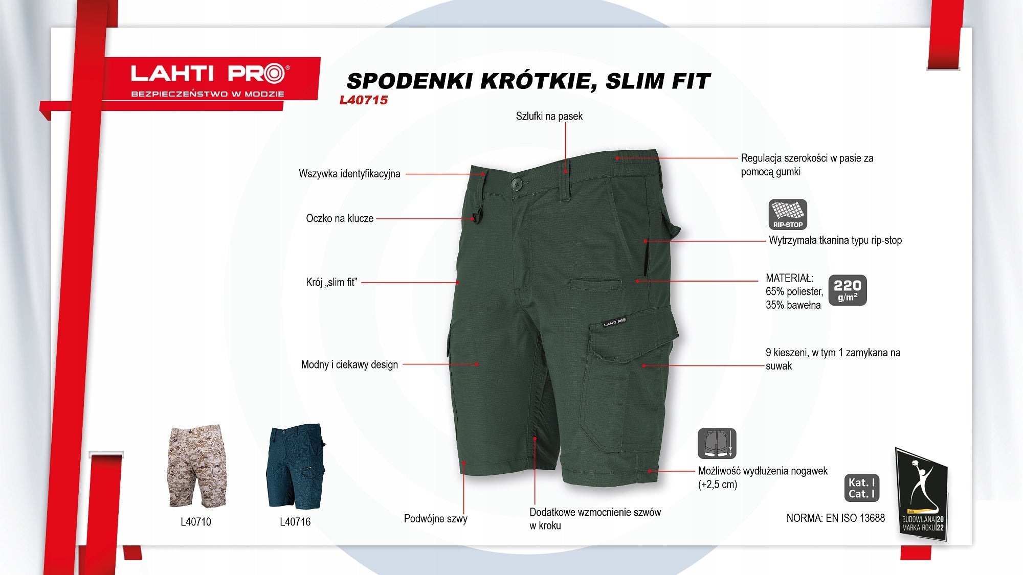 LAHTI PRO Shorts short work trousers size S Season summer