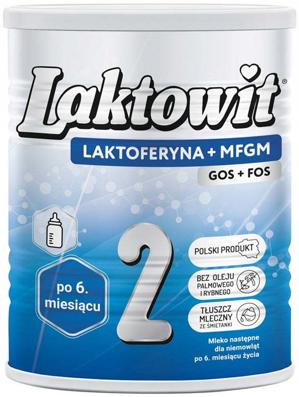 LAKTOWIT LACTOFERRIN + MFGM 2 - MILK AFTER 6 MONTHS ONWARDS 850G x2 Packaging status original