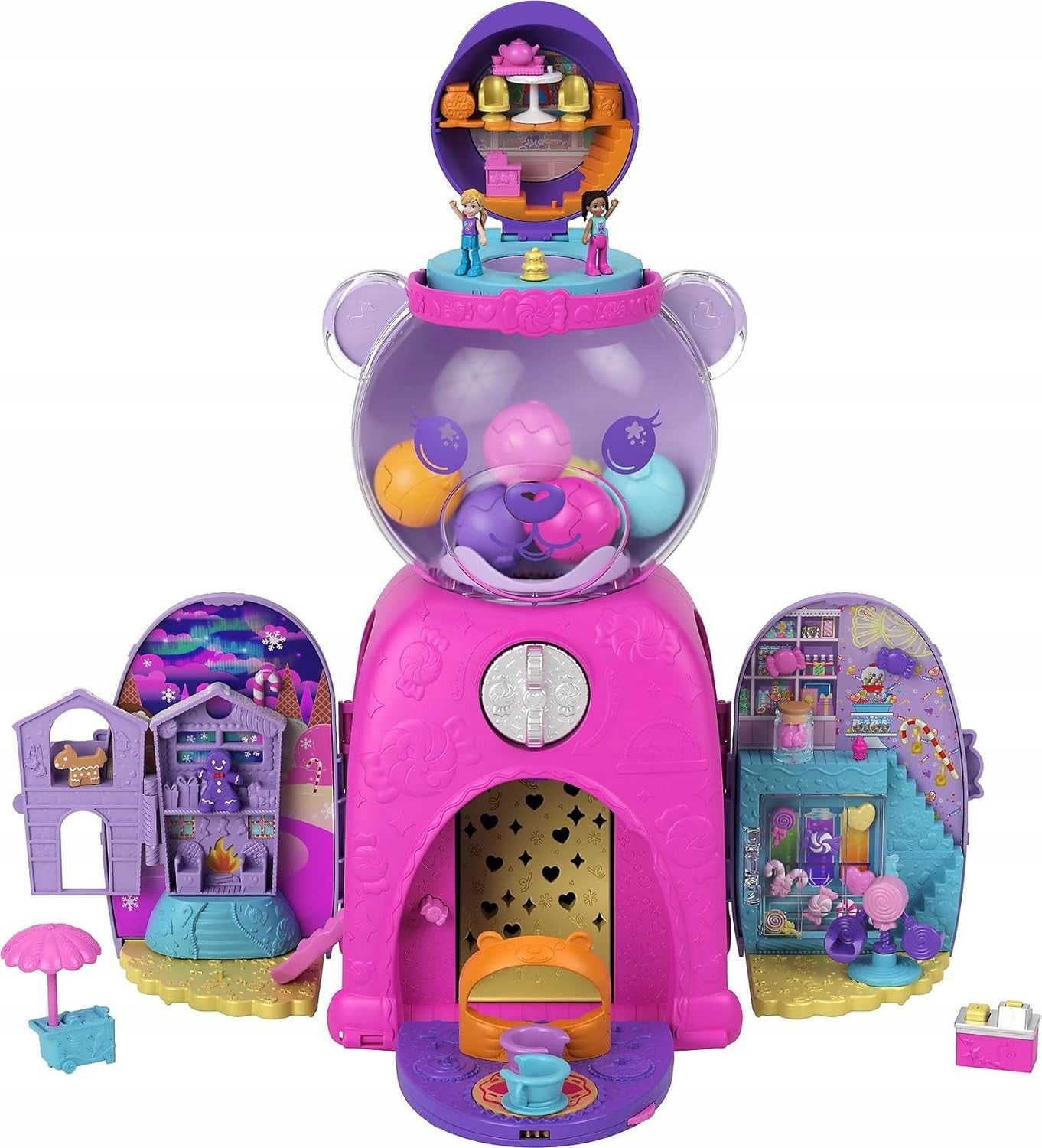 Žaislų rinkinys su lėlėmis Polly Pocket Gumball Bear