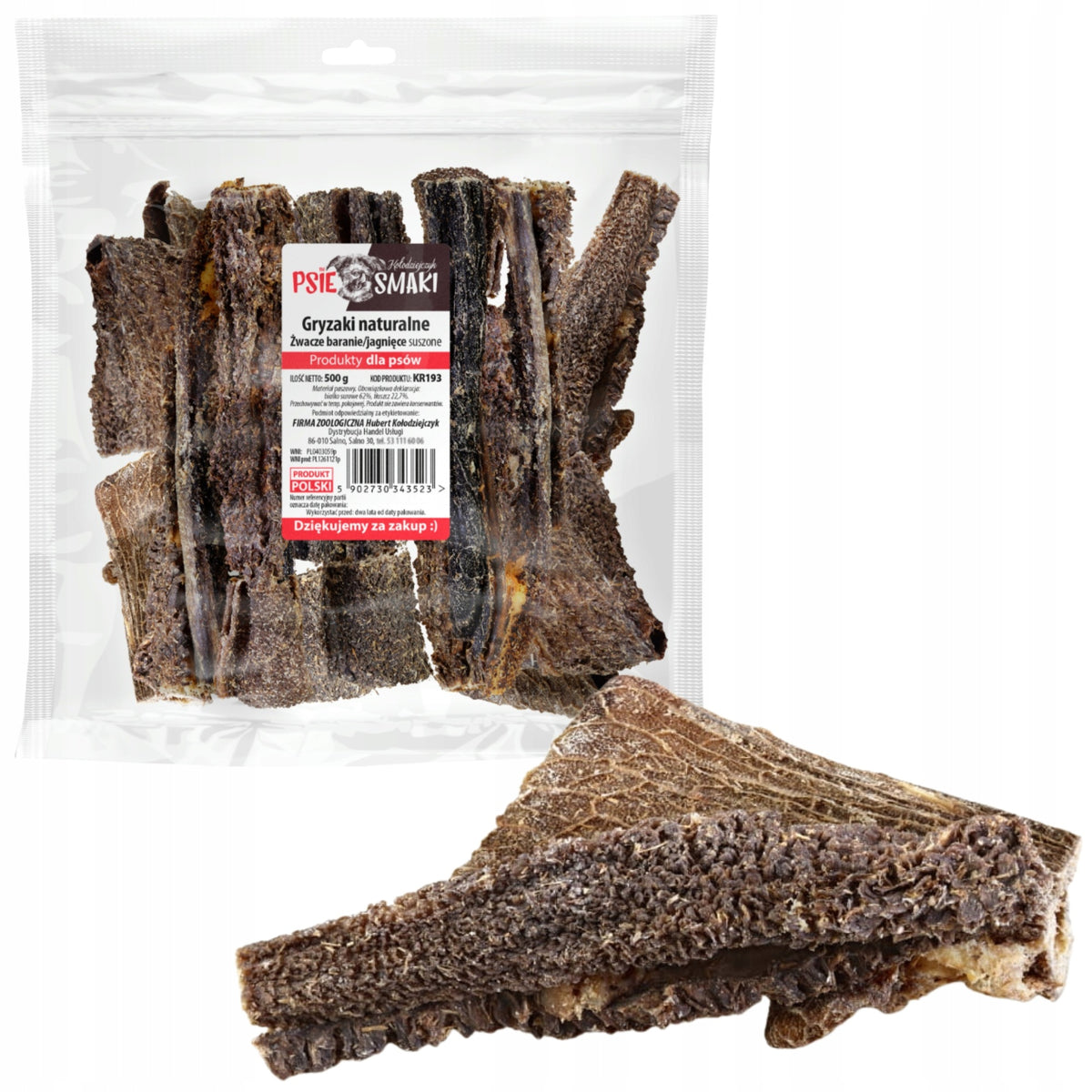 LAMB RUMENS 500g | DOG TREAT | 5 - 10 cm 40-50 PCS op.
