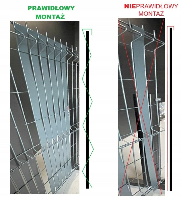 LAMELE FOR PANEL FENCES METAL STRIPS H 123 cm TELBOX Height 1.23 m