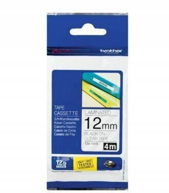 LAMINATED TAPE FOR LABEL PRINTERS BROTHER 12mm/4m