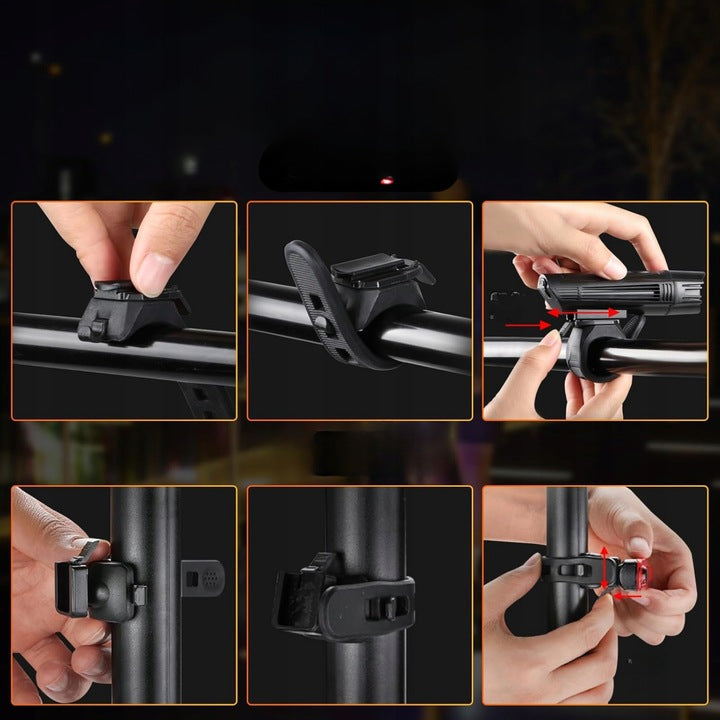 LAMP BICYCLE LAMP LED FRONT REAR BATTERY USB SET Kind front-facing