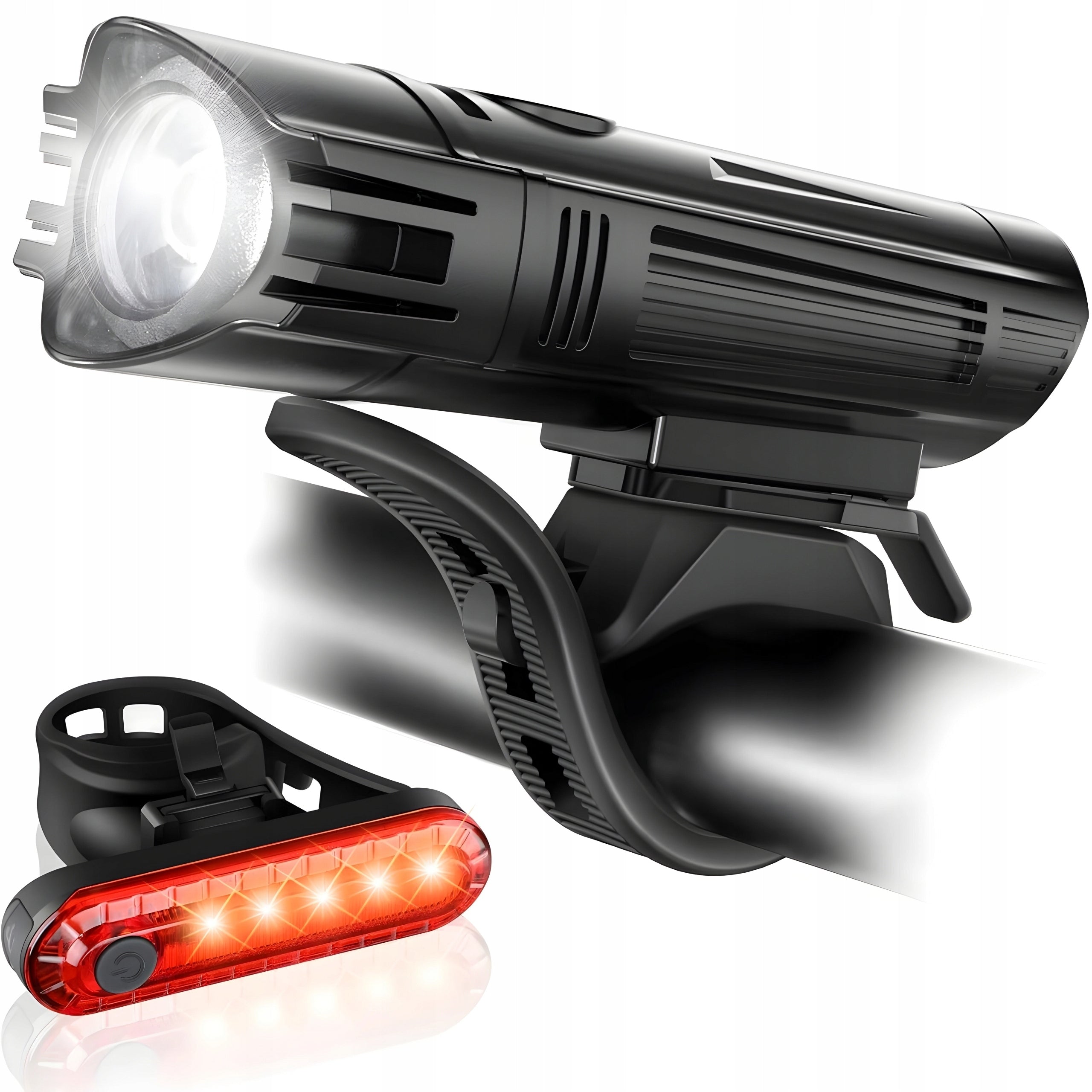 LAMP BICYCLE LAMP LED FRONT REAR BATTERY USB SET