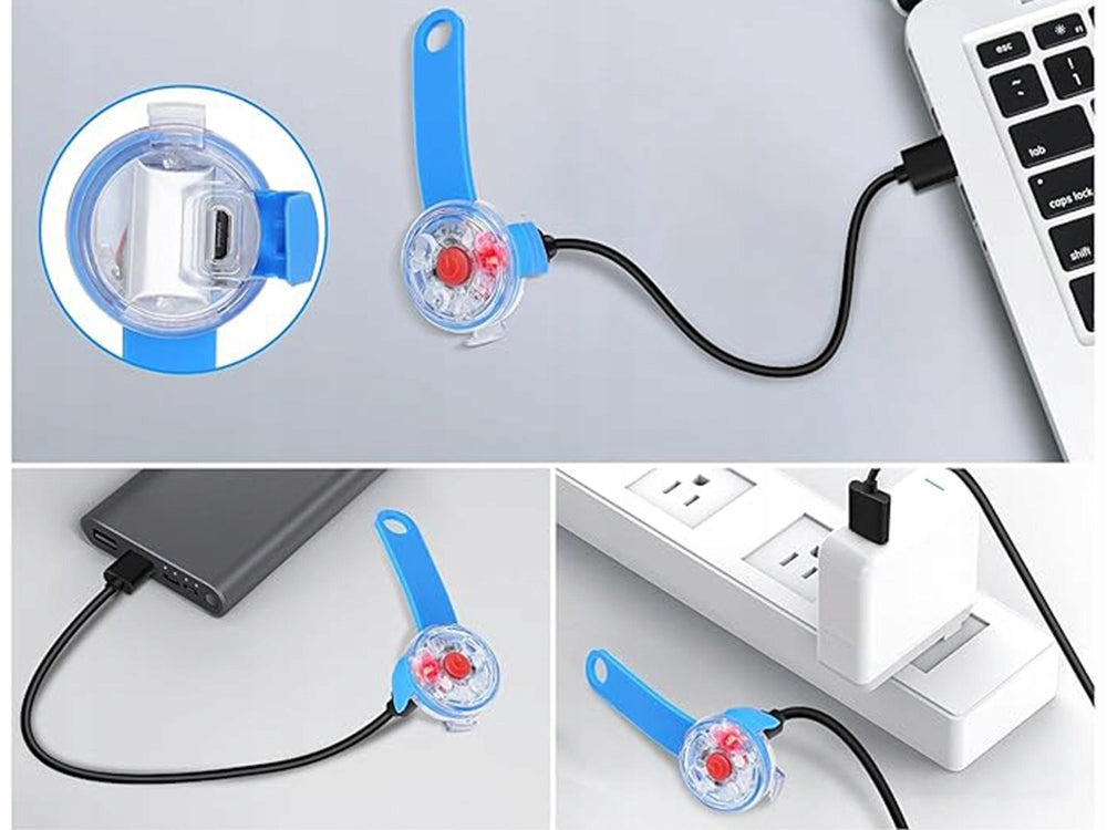 LAMP GLOWING LED USB LOCATOR CAT DOG COLLAR PENDANT Brand Reverse