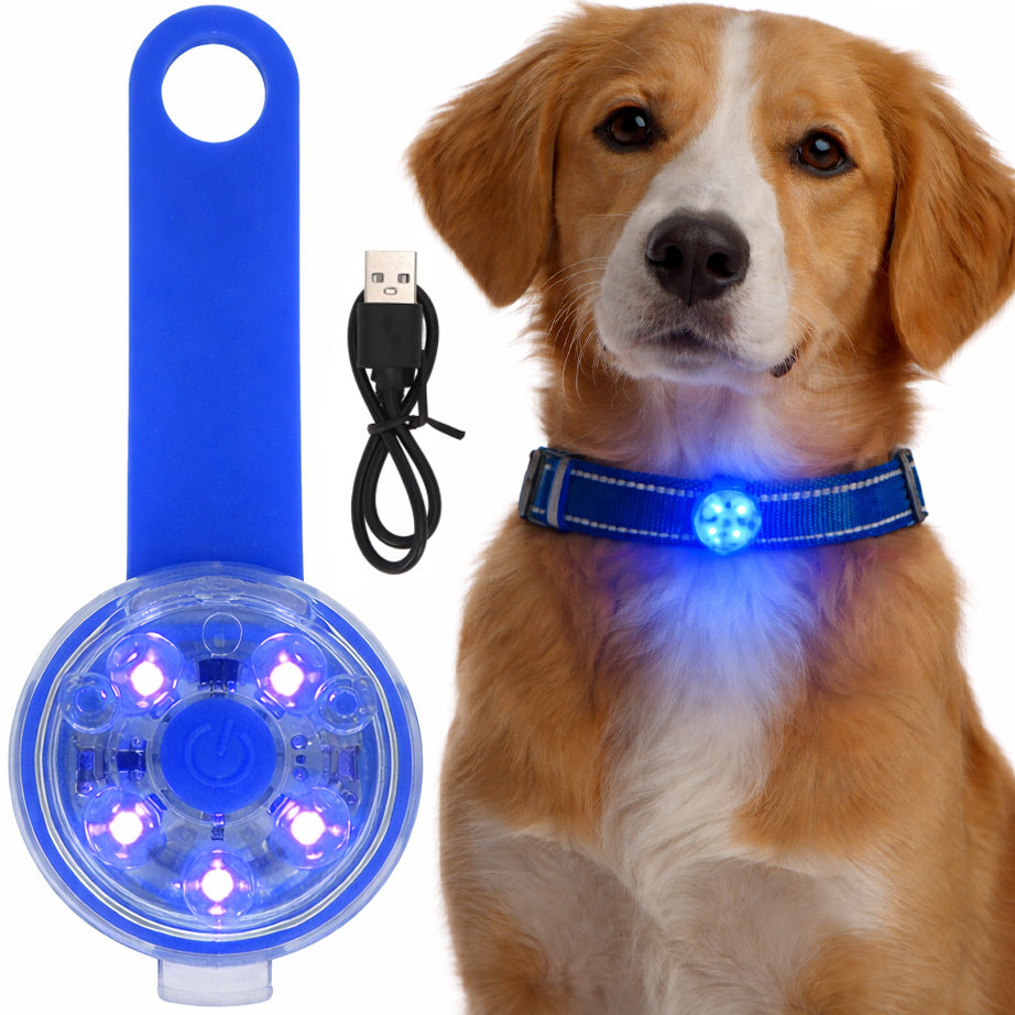 LAMP GLOWING LED USB LOCATOR CAT DOG COLLAR PENDANT