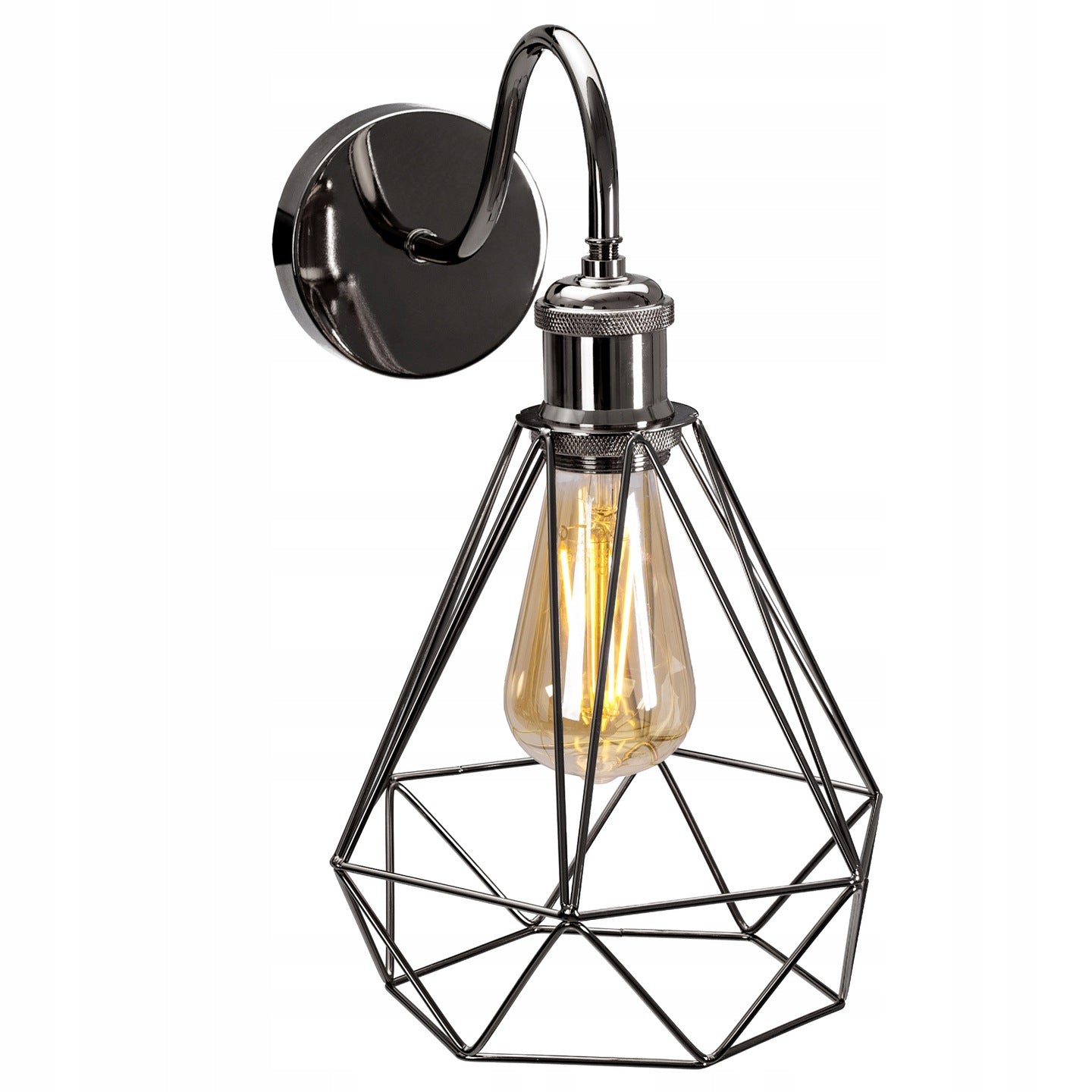 Metallwandleuchte Metal Loft Schwarz Schwarz 392226 