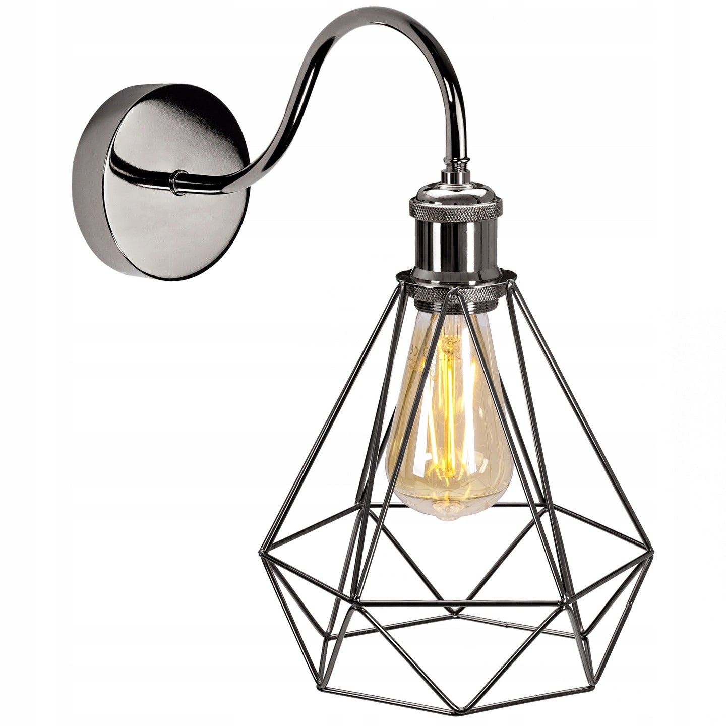 Metallwandleuchte Metal Loft Schwarz Schwarz 392226 