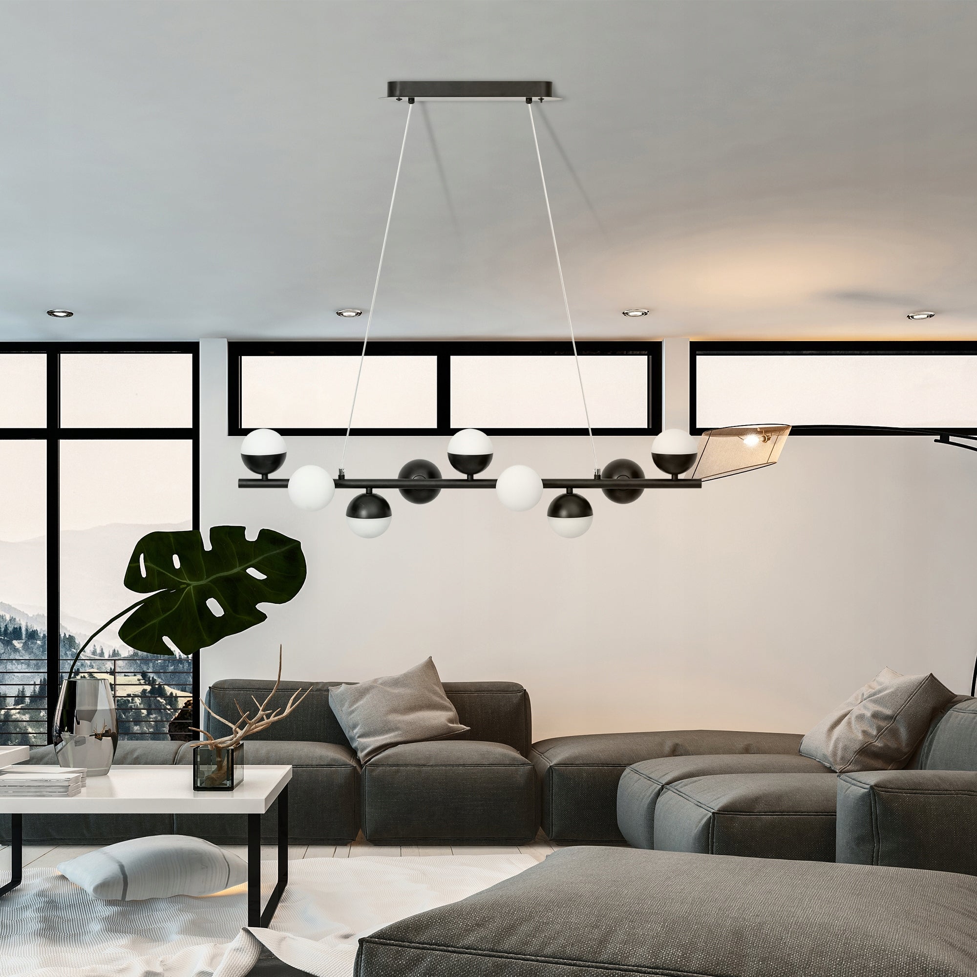 LED lubų pakabinamas šviestuvas 9 galvutės 45W APP400-CP