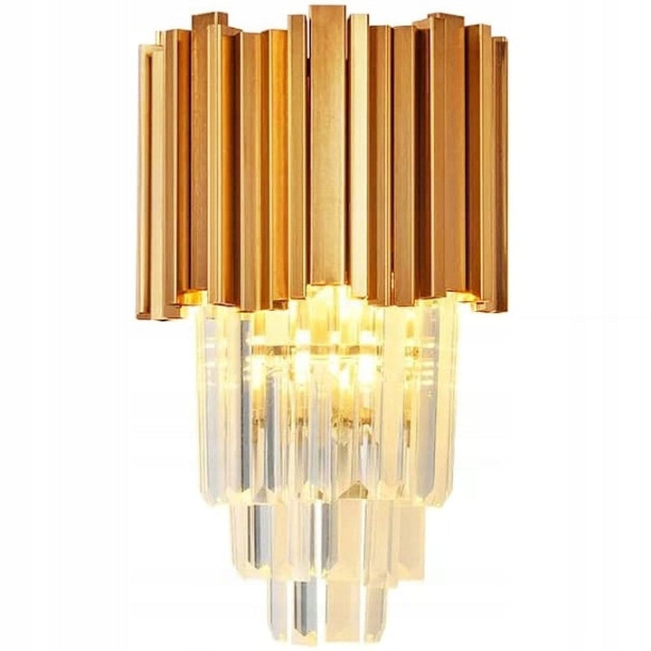 Goldene Kristallwandleuchte 312357 